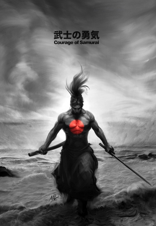 Courage of Samurai by Stanley Lau aka Artgem