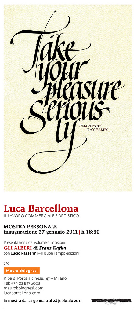Take Your Pleasure Seriously by Luca Barcellona